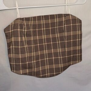 Plaid Tube Top